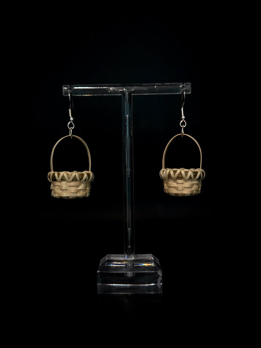 Black Ash & Sweetgrass Earrings