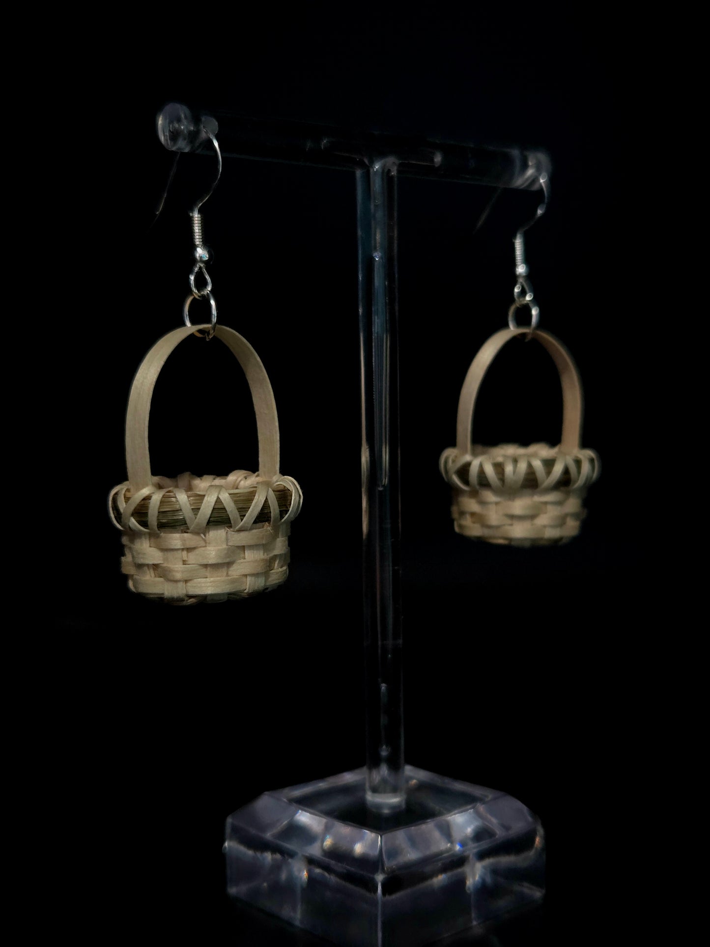 Black Ash & Sweetgrass Earrings