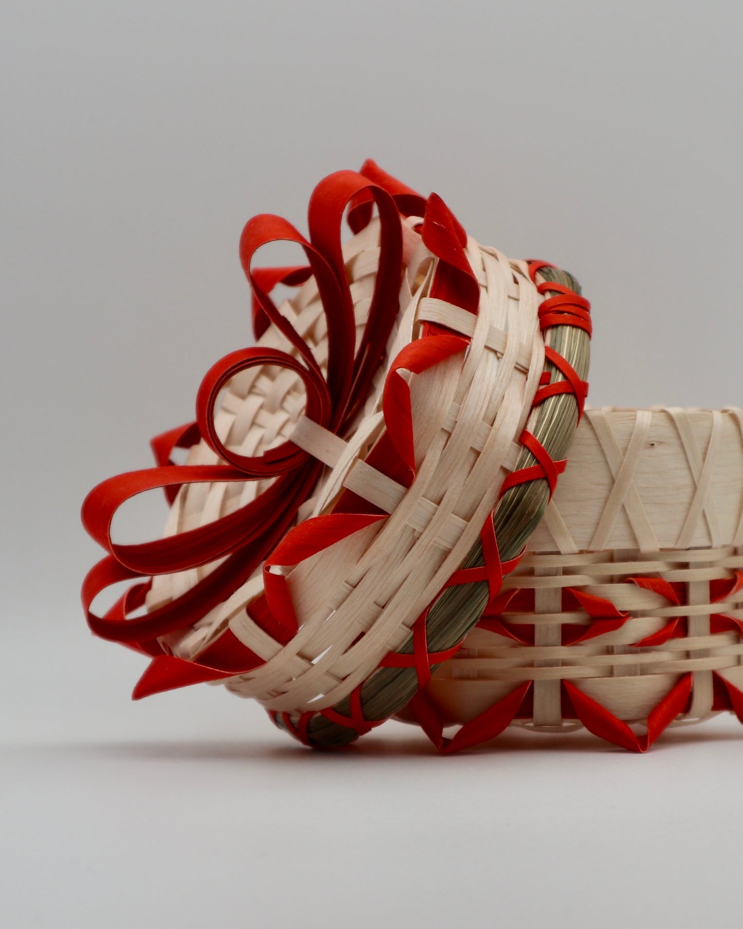 Fancy Black Ash & Sweetgrass Basket