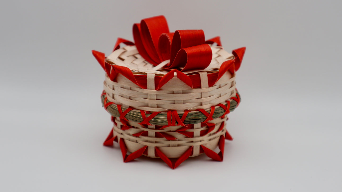 Fancy Black Ash & Sweetgrass Basket